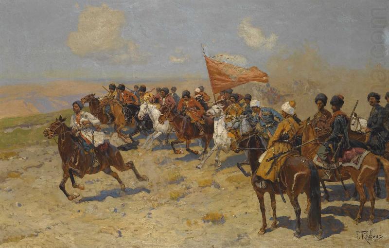 Franz Roubaud The Attack oil painting picture